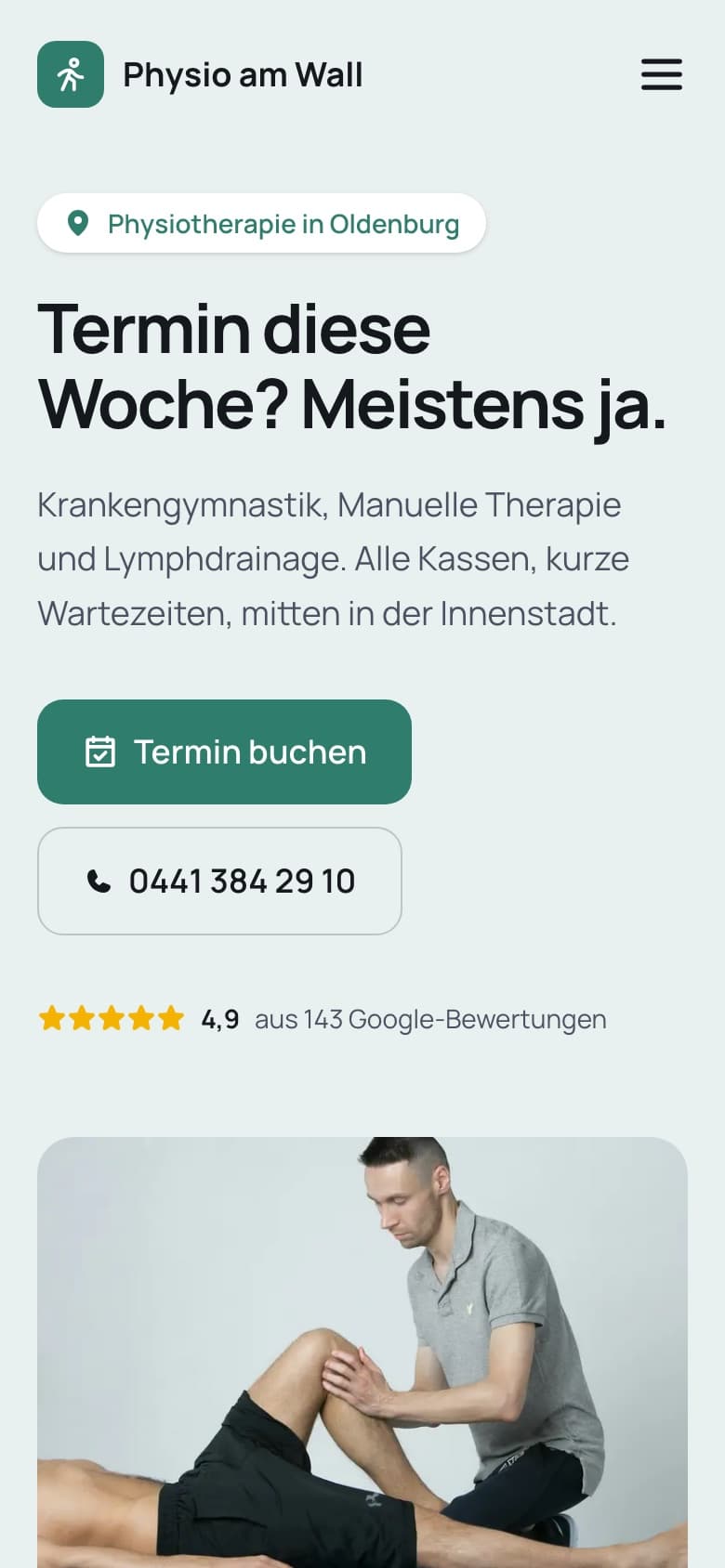 Entwurf für Physio am Wall, Physiotherapie in Oldenburg